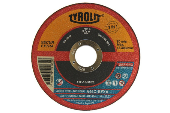 Disco de corte SECUR EXTRA 114 X 1,6X 22,2-A46Q-BFX A