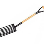 Bieldo industrial 8 dientes c/mango corto de madera con 74 cm