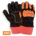 Guante Vaqueta Negra Hidrofugo Modelo Anti Impacto T10
