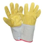 Guante amer. Vaqueta Amarillo p?o corto descarne