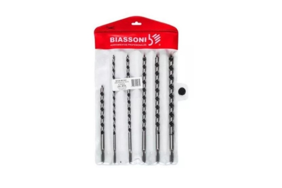Set de Mechas Rápidas para madera blanda y semidura - 6 pzas.  (BIASSONI)