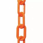 Cadena Plastica Naranja Fluo Vial 08x29x49 por metro