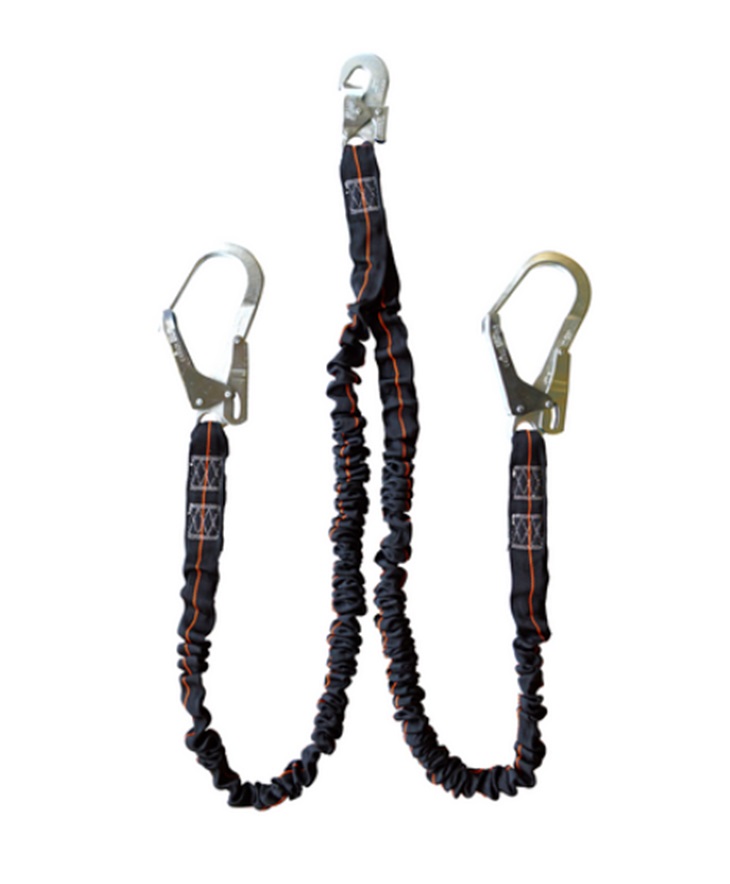 WXECV1026XE.jpg Cabo Doble con ULTRA-ABSORBEDOR c/3 mosquetones (18mm y dos de 55mm) (Eslingar) - Image 1