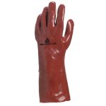 Guante PVC Rojo C/Spoporte de Algod?n - 35cm (DELTA PLUS)