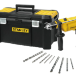 Kit Taladro Percutor 600W + Caja 19" + Mechas (STANLEY)
