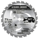 Disco para sierra circular 7.1/4" (185mm) 24 dientes (Black+Decker)