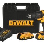 Taladro atornillador inalámbrico de 13mm DeWalt + 2 baterías de 2Ah + accesorio con estuche de plástico