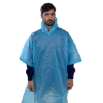 Poncho para lluvia de PVC CELESTE