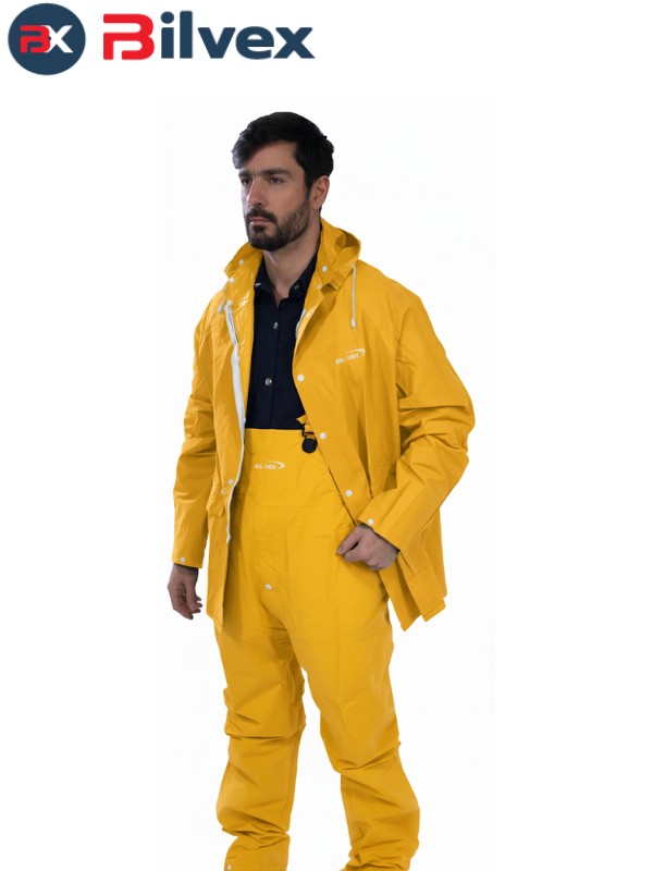 traje jardinero pvc Traje jardinero PVC Amarillo para lluvia | Talle XXL - Image 1