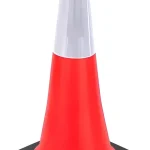 Cono 78cm Naranja con reflectivo y Base de Goma (MEGAFIX5)