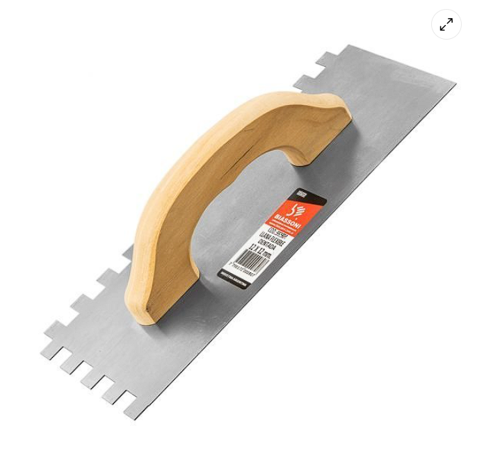 992900 - 992901 - 992902 - 992903 - 992904 Llana Flexible Dentada | Mango de Madera (Biassoni) - Imagen 1